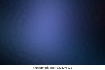 Dark BLUE vector abstract mosaic background. Creative illustration in halftone style with gradient. Completely new template for your business design.