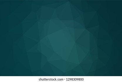 Dark BLUE vector abstract mosaic pattern. Triangular geometric sample with gradient.  The best triangular design for your business.
