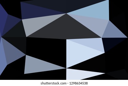Dark BLUE vector abstract mosaic pattern. A vague abstract illustration with gradient. Completely new template for your business design.