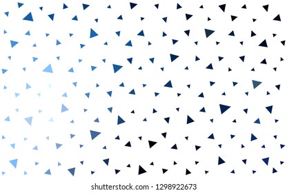 DARK BLUE vector  abstract mosaic background. Glitter abstract illustration with an elegant triangles. A completely new design for your leaflet.