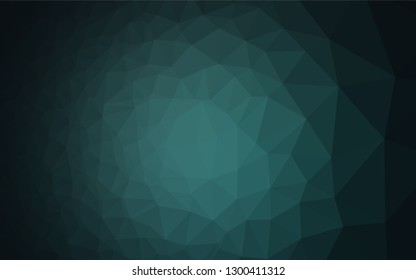 Dark BLUE vector abstract mosaic background. A vague abstract illustration with gradient. Triangular pattern for your business design.