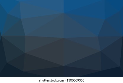 Dark BLUE vector abstract mosaic background. Glitter abstract illustration with an elegant design. The best triangular design for your business.