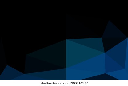 Dark BLUE vector abstract mosaic pattern. Glitter abstract illustration with an elegant design. Template for your brand book.