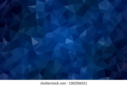 Dark BLUE vector abstract mosaic background. Colorful illustration in abstract style with triangles. Polygonal design for your web site.