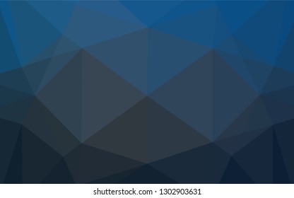 Dark BLUE vector abstract mosaic background. Shining colored illustration in a Brand new style. A new texture for your design.