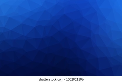 Dark BLUE vector abstract mosaic backdrop. Colorful abstract illustration with gradient. Textured pattern for background.