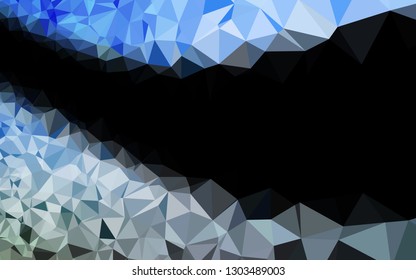 Dark BLUE vector abstract mosaic backdrop. Brand new colorful illustration in with gradient. Brand new style for your business design.