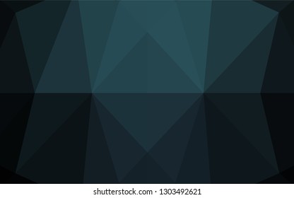 Dark BLUE vector abstract mosaic backdrop. Creative geometric illustration in Origami style with gradient. Triangular pattern for your business design.