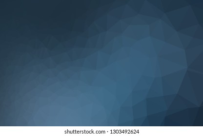 Dark BLUE vector abstract mosaic background. A sample with polygonal shapes. Completely new design for your business.