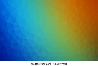 Dark BLUE vector abstract mosaic pattern. A sample with polygonal shapes. A new texture for your web site.
