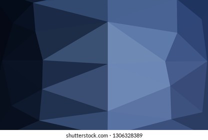 Dark BLUE vector abstract mosaic background. A completely new color illustration in a vague style. Brand new design for your business.