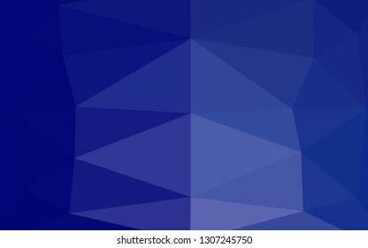Dark BLUE vector abstract mosaic pattern. Glitter abstract illustration with an elegant design. Template for your brand book.