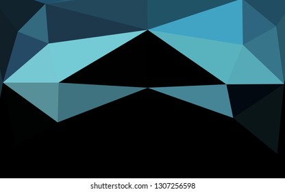 Dark BLUE vector abstract mosaic pattern. Colorful abstract illustration with gradient. Brand new style for your business design.