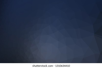 Dark BLUE vector abstract mosaic background. Geometric illustration in Origami style with gradient. Polygonal design for your web site.