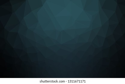 Dark BLUE vector abstract mosaic background. Colorful illustration in abstract style with gradient. Polygonal design for your web site.