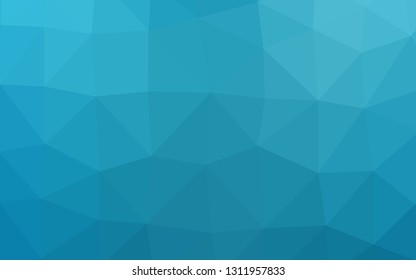 Dark BLUE vector abstract mosaic background. Modern geometrical abstract illustration with gradient. The best triangular design for your business.