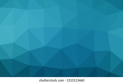 Dark BLUE vector abstract mosaic backdrop. Shining illustration, which consist of triangles. Brand new design for your business.