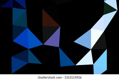Dark BLUE vector abstract mosaic backdrop. Shining colored illustration in a Brand new style. Completely new template for your business design.