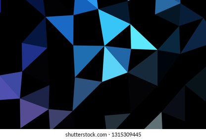 Dark BLUE vector abstract mosaic pattern. Brand new colorful illustration in with gradient. Completely new design for your business.