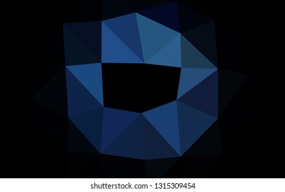 Dark BLUE vector abstract mosaic background. Shining illustration, which consist of triangles. Completely new design for your business.