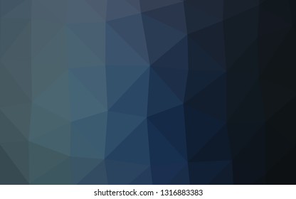 Dark BLUE vector abstract mosaic backdrop. A completely new color illustration in a vague style. Template for your brand book.