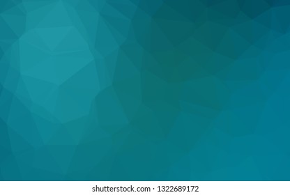 Dark BLUE vector abstract mosaic background. Triangular geometric sample with gradient.  Template for a cell phone background.