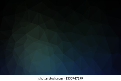 Dark BLUE vector abstract mosaic pattern. A vague abstract illustration with gradient. Brand new style for your business design.