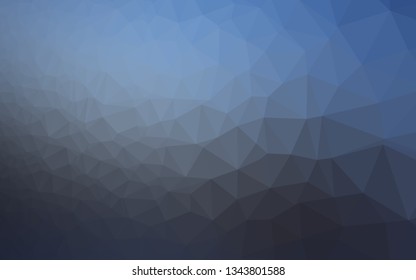 Dark BLUE vector abstract mosaic backdrop. A vague abstract illustration with gradient. Brand new style for your business design.