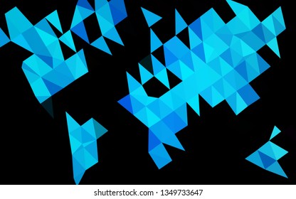 Dark BLUE vector abstract mosaic pattern. Colorful abstract illustration with gradient. Template for a cell phone background.