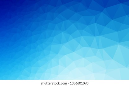 Dark BLUE vector abstract mosaic background. A completely new color illustration in a vague style. Template for your brand book.