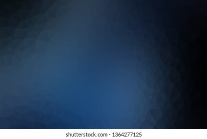 Dark BLUE vector abstract mosaic pattern. Shining colored illustration in a Brand new style. Brand new design for your business.
