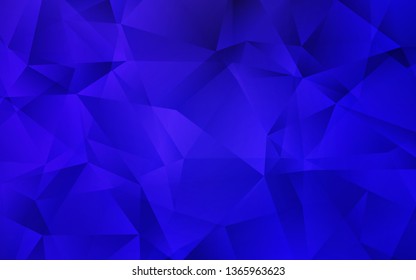 Dark BLUE vector abstract mosaic background. Colorful abstract illustration with triangles. A completely new design for your leaflet.