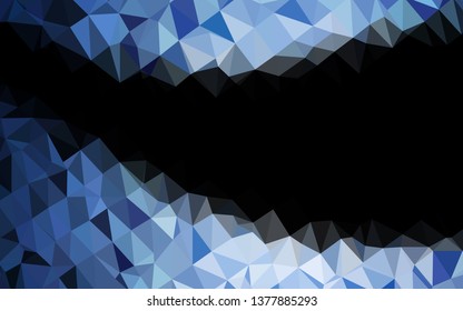 Dark BLUE vector abstract mosaic background. Brand new colorful illustration in with gradient. Polygonal design for your web site.