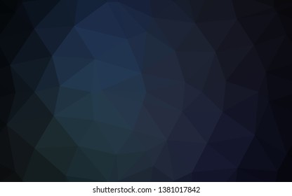 Dark BLUE vector abstract mosaic background. A vague abstract illustration with gradient. Textured pattern for background.