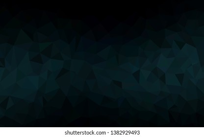 Dark BLUE vector abstract mosaic background. Creative illustration in halftone style with triangles. Textured pattern for your backgrounds.