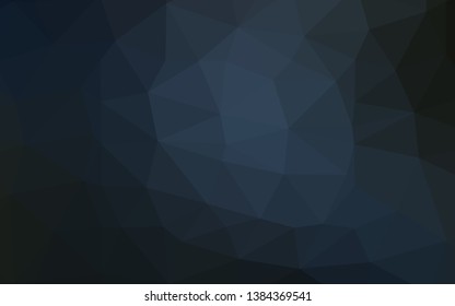Dark BLUE vector abstract mosaic backdrop. An elegant bright illustration with gradient. Polygonal design for your web site.