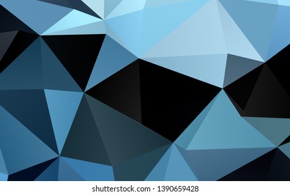 Dark BLUE vector abstract mosaic backdrop. A sample with polygonal shapes. Brand new design for your business.