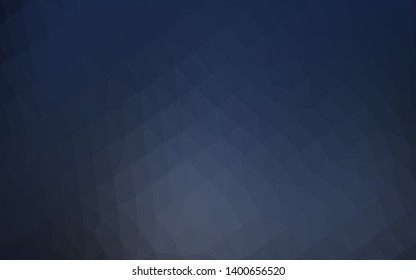 Dark BLUE vector abstract mosaic background. Triangular geometric sample with gradient.  Polygonal design for your web site.