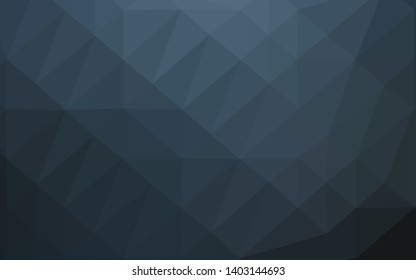 Dark BLUE vector abstract mosaic background. Shining colored illustration in a Brand new style. Triangular pattern for your business design.