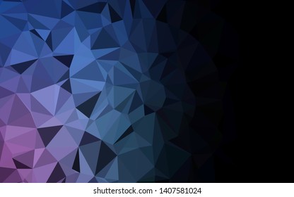 Dark BLUE vector abstract mosaic background. Brand new colorful illustration in with gradient. Template for a cell phone background.
