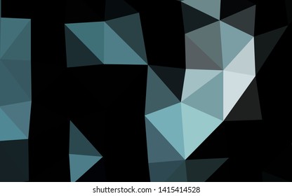Dark BLUE vector abstract mosaic backdrop. A vague abstract illustration with gradient. Template for a cell phone background.