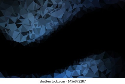 Dark BLUE vector abstract mosaic backdrop. Colorful abstract illustration with gradient. Completely new template for your business design.