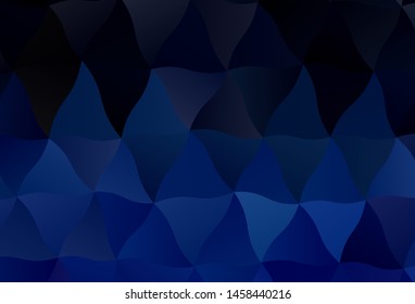 Dark BLUE vector abstract mosaic background. Colorful illustration in abstract style with triangles. Polygonal design for your web site.
