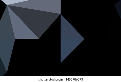 Dark BLUE vector abstract mosaic backdrop. Creative geometric illustration in Origami style with gradient. The template can be used as a background for cell phones.