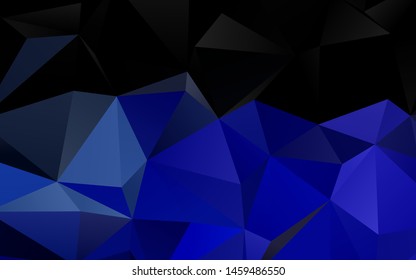 Dark BLUE vector abstract mosaic background. A sample with polygonal shapes. Completely new template for your business design.