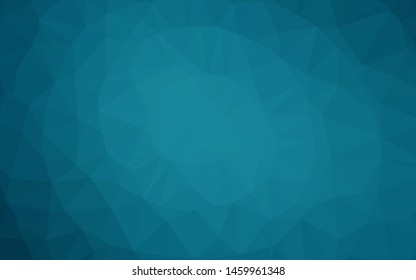Dark BLUE vector abstract mosaic backdrop. A completely new color illustration in a vague style. Triangular pattern for your business design.