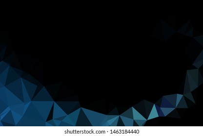 Dark BLUE vector abstract mosaic backdrop. Creative illustration in halftone style with gradient. Brand new style for your business design.