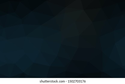 Dark BLUE vector abstract mosaic pattern. A completely new color illustration in a vague style. Brand new style for your business design.