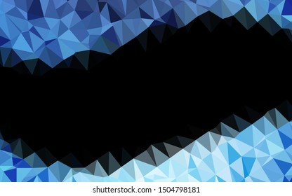Dark BLUE vector abstract mosaic pattern. Colorful abstract illustration with gradient. Textured pattern for background.