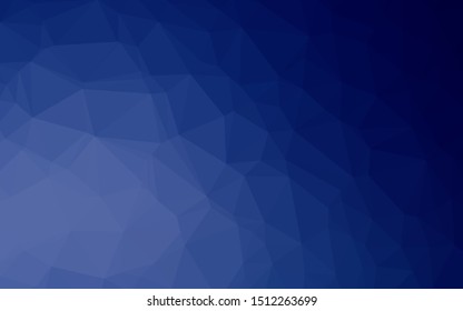 Dark BLUE vector abstract mosaic backdrop. A completely new color illustration in a vague style. Brand new style for your business design.